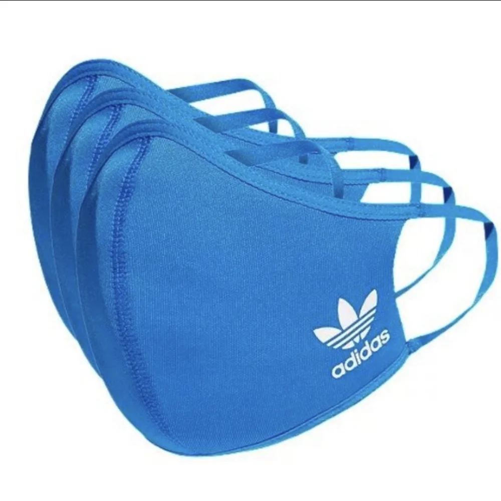 LAST CHANCE! New Adidas Non Medical 3 PCS Blue Face Masks M/L